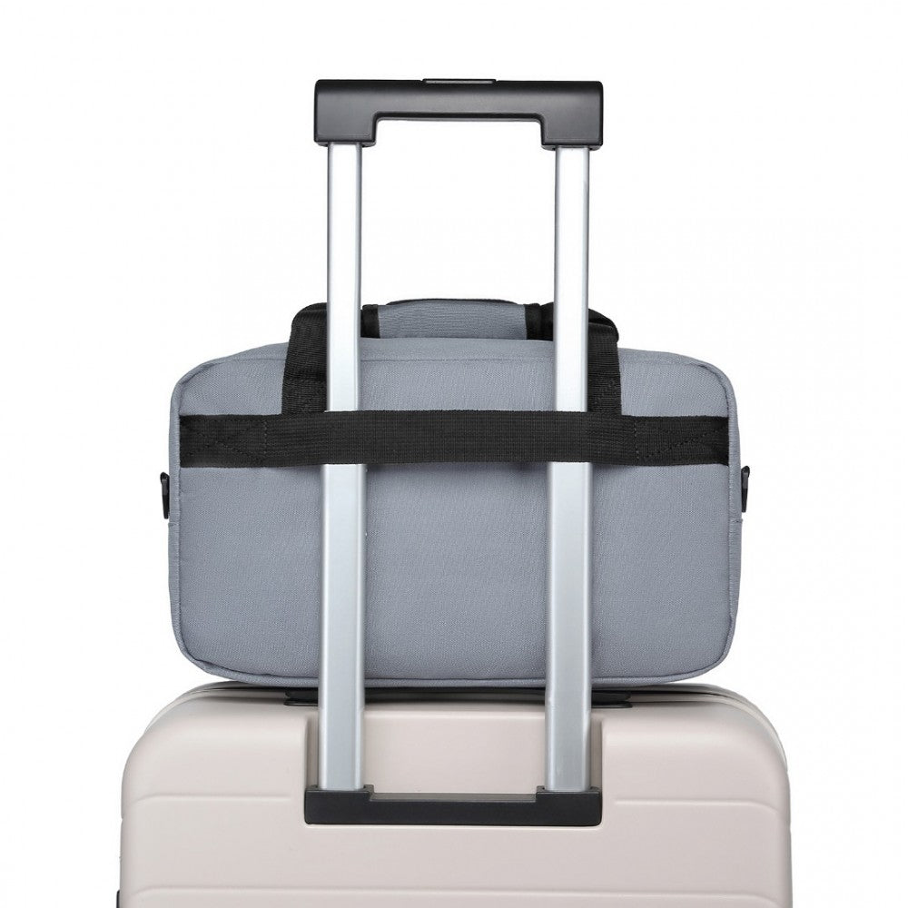 E1960S - KONO LIGHTWEIGHT MULTI PURPOSE UNISEX SPORTS TRAVEL DUFFEL BAG - LIGHT GREY - The Baggage Shop