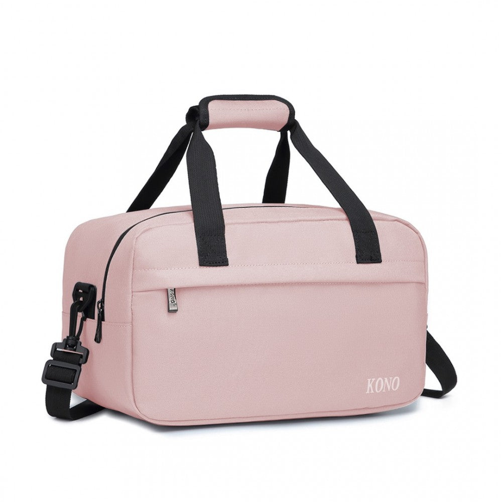 E1960S - KONO LIGHTWEIGHT MULTI PURPOSE UNISEX SPORTS TRAVEL DUFFEL BAG - PINK - The Baggage Shop