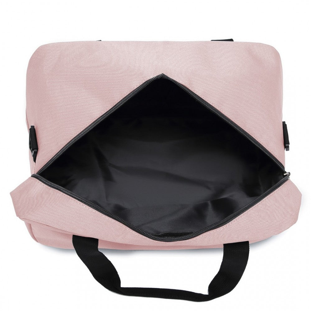 E1960S - KONO LIGHTWEIGHT MULTI PURPOSE UNISEX SPORTS TRAVEL DUFFEL BAG - PINK - The Baggage Shop