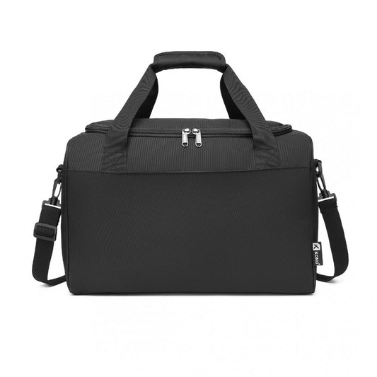 E2016S - KONO STRUCTURED TRAVEL DUFFLE BAG - BLACK - The Baggage Shop