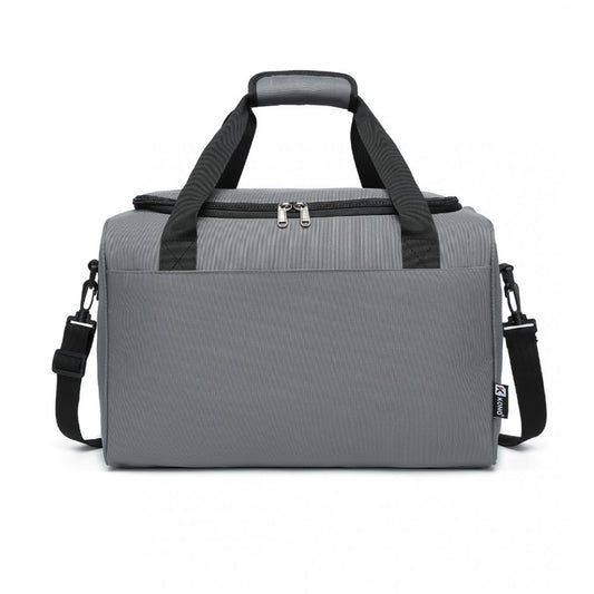 E2016S - KONO STRUCTURED TRAVEL DUFFLE BAG - GREY - The Baggage Shop