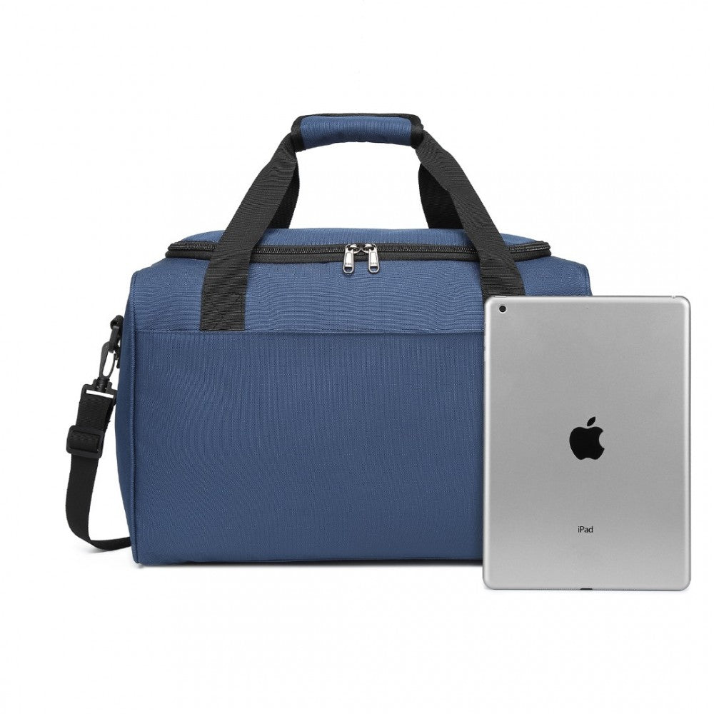 E2016S - KONO STRUCTURED TRAVEL DUFFLE BAG - NAVY - The Baggage Shop