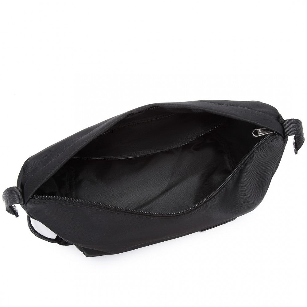 EA2212 - KONO TWO PIECES EXPANDABLE DURABLE WATERPROOF TRAVEL DUFFEL BAG SET - BLACK - The Baggage Shop