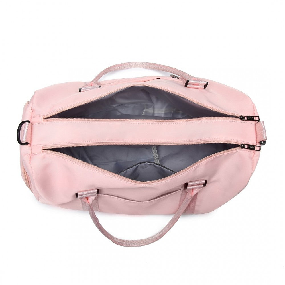 EA2213 - KONO MULTI WATERPROOF GYM BAG CARRY ON WEEKEND BAG - PINK - The Baggage Shop