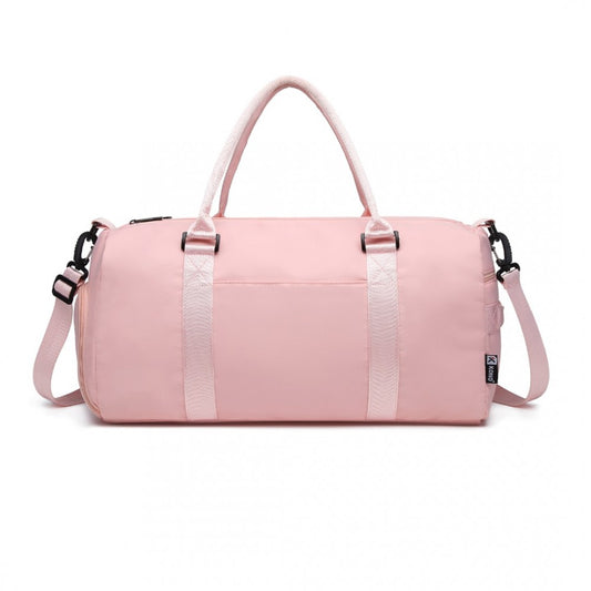EA2213 - KONO MULTI WATERPROOF GYM BAG CARRY ON WEEKEND BAG - PINK - The Baggage Shop