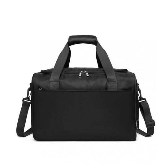 EA2321 - KONO SPACIOUS TRAVEL STORAGE BAG HANDBAG - BLACK - The Baggage Shop