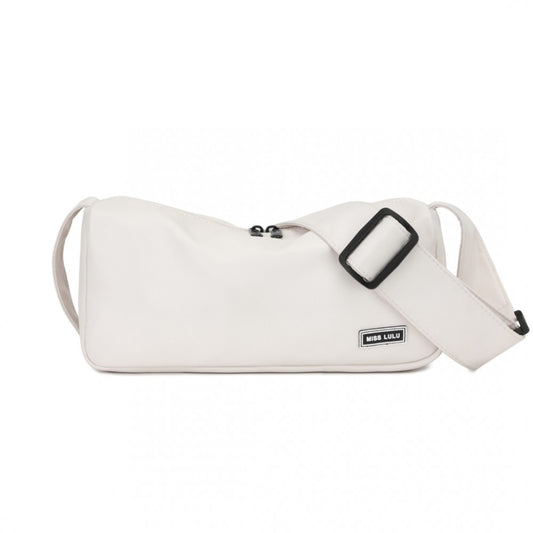 MSM2425 - MISS LULU VINTAGE CHIC LIGHTWEIGHT WATER-RESISTANT CROSSBODY BAG - BEIGE - The Baggage Shop