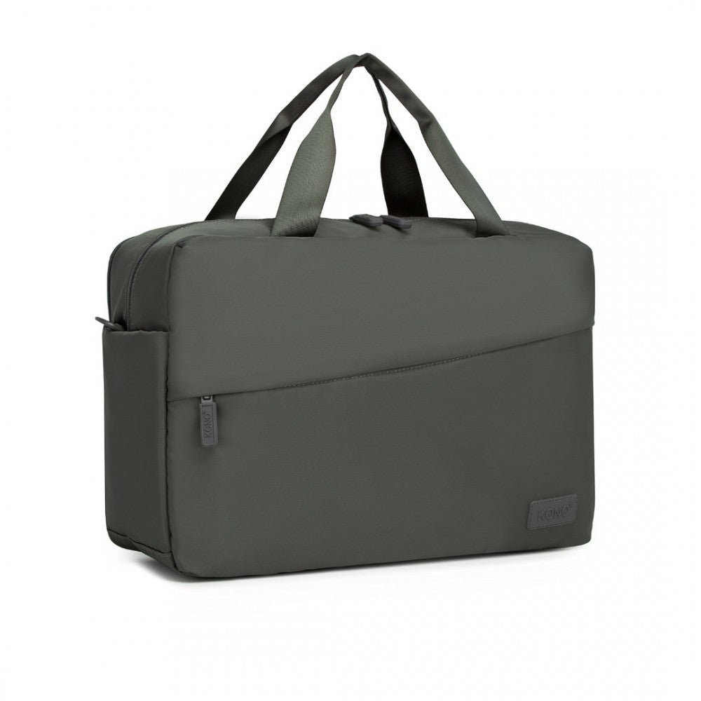 TVK2444 - KONO WATER-RESISTANT TRAVEL BAG WITH LAPTOP SLEEVE MULTI-FUNCTIONAL TOTE FOR BUSINESS AND WEEKEND LARGE CAPACITY FOR MEN AND WOMEN - GREY - The Baggage Shop